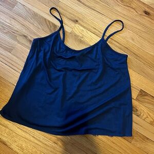 Adore Me navy lace tank nwt